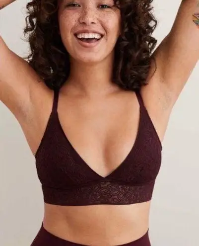 Aerie  Plum Purple Desert Lace Racerback Bralette Size Small 2862