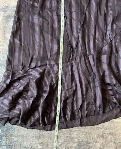 Adyson Parker Black Iris Indigo Stripe Long Sleeve Asymmetrical Hem Large