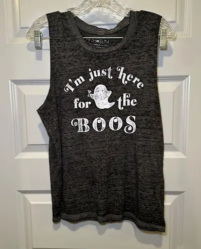 Fifth Sun  Grey Burnout “I’m Just Here For the Boo’s” Ghost Graphic Tank size M