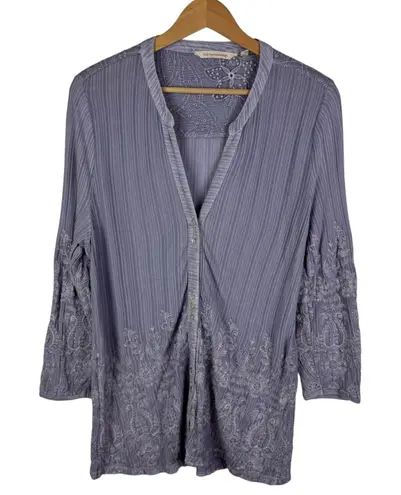 Soft Surroundings Floral Embroidered Lace Tunic Top XL Romantic Ethereal Cottage