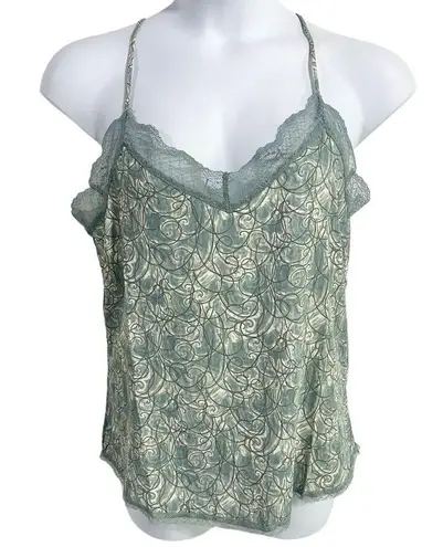 Bishop and Young Lotus Mint Lace Trim Camisole Top Size Large