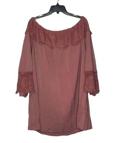 Zanzea Women Sexy Off Shoulder Mini A-Line Swing Dress Crochet Lace Size XL NWT