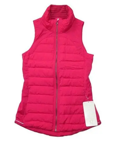 Lululemon NWT  Fluffed Up Vest in Boom Juice Pink Down Quilted Zip 6 $138