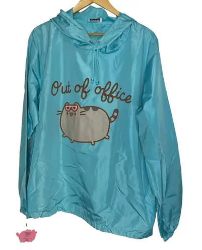 Pusheen Medium Hoodie Windbreaker Pullover Jacket Out Of Office Kawaii Casual