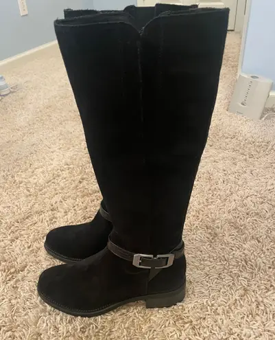 Clarks Clark’s Black Suede Knee High Boots