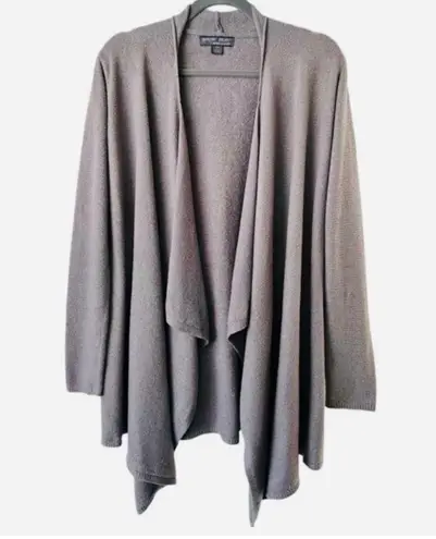 Barefoot Dreams Bamboo Chic Lite Open Front Waterfall Cardigan Taupe Size S/M