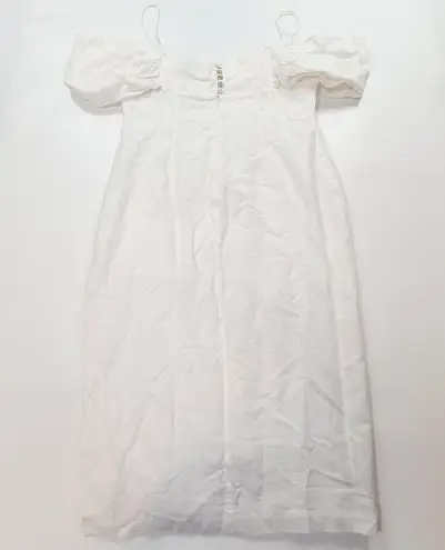 L'Academie Gemma Midi Dress in White Large