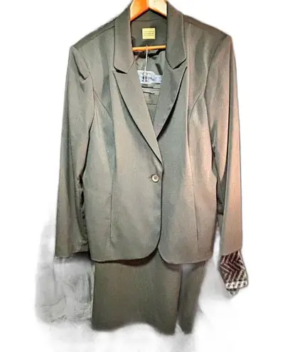 Michele Gray Skirt Suit, Size 18, Business Professional, Rayon Blend
