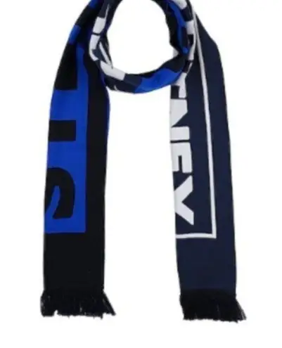 Stella McCartney knit scarf blue black and white