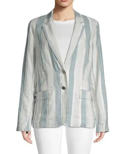 Lafayette 148 NY Vangie Vertical Striped Two Button Blazer Jacket Size 2 Job