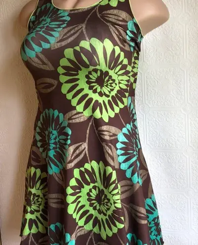 Homemade Unique one of a Kind Retro Print Skater Dress Medium