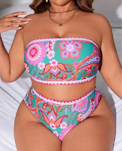 Boutique floral multicolor bikini