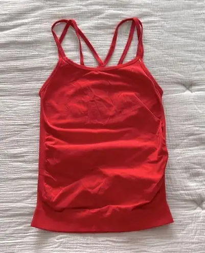 Sweaty Betty NWOT $79  London Red Seamless Workout Tank with Built in Bra S