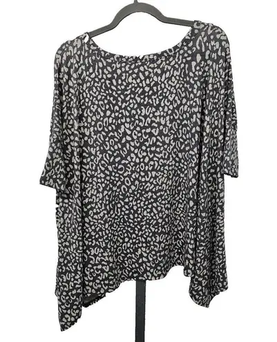 Oddi  Cheetah Animal Print Tunic Knit Top Womens Size S / M Oversized Boho