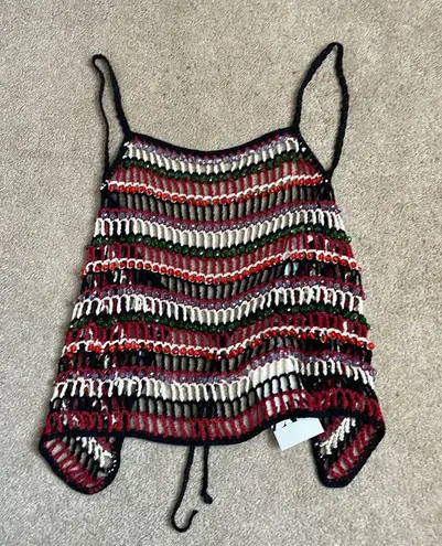 Beaded Crochet Top Limited Edition Multiple Size M - $75