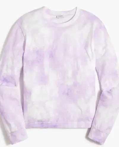 J.crew purple tie dye crewneck long sleeve top M Size M