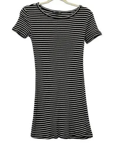 Brandy Melville  Striped Black & White Ribbed Knit Dress - XS/S