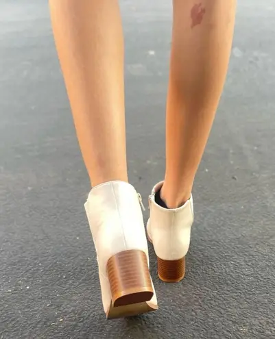 Story Nude Chunky Heel Ankle Bootie