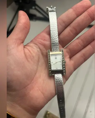 Givenchy Parfums Rhinestones Women's Watch Silver Tone Works New Band C5 Working