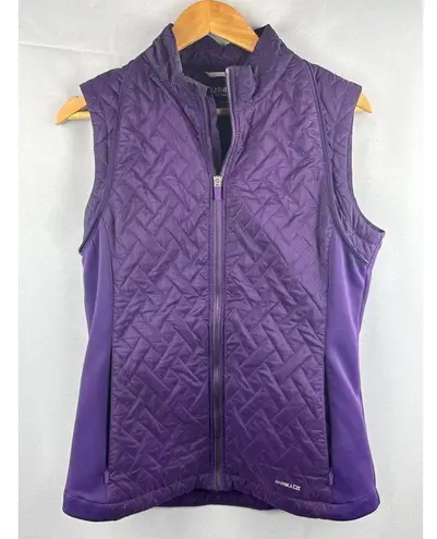 Annika Cutter & Buck Womens Convertible Jacket/Vest M Purple Quilted WeatherTec Size M
