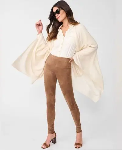 J. McLaughlin Hazelnut Lori Faux Suede Legging Brown Sz L