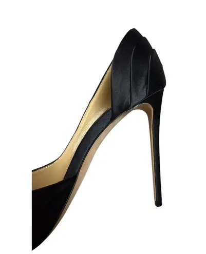 Zac Posen Black Satin Pointed Toe Stiletto Heel Pumps Size 9