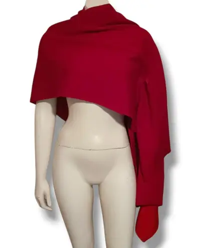 Chicos Reversible Travel Wrap-One Size-4 Way Wear-Lightweight-Red-Burgundy-NEW