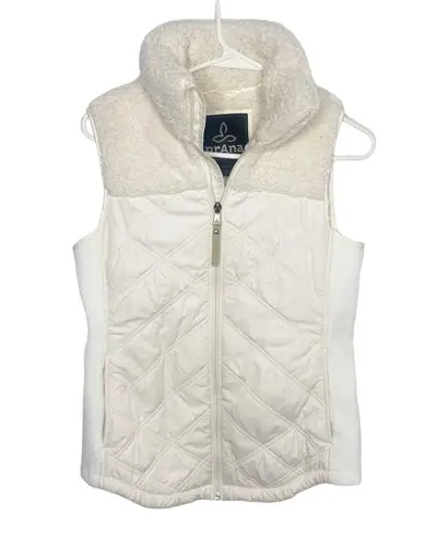 prAna  ivory cream vest size XS