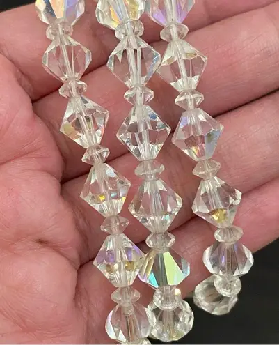 Vintage Clear Aurora Borealis AB Crystal Diamond