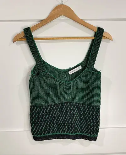 ZARA 🖤  Black & Green Knit | Crop Tank | Medium (Runs Small)