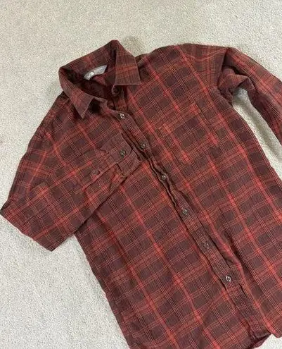 The North Face  Shirt Womens Small Red Multi Plaid Long Sleeve Button Up Outdoor