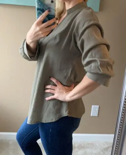 Sage olive green blouse