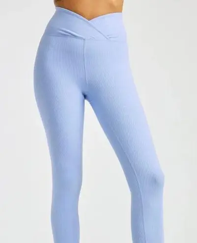 Year Of Ours Women's Baby Blue Ribbed Veronica Legging Size Large