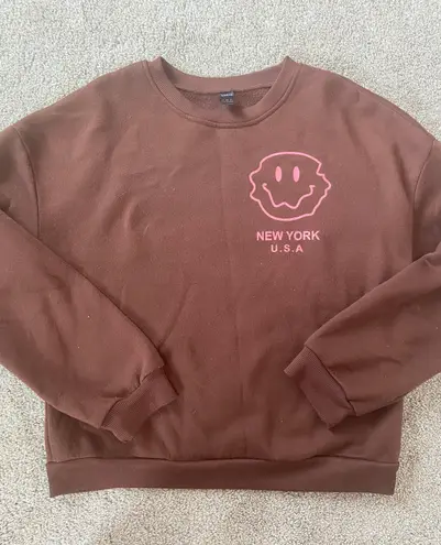 SheIn Brown Crewneck