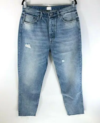 Boyish Womens Jeans The Billy High Rise Rigid Skinny Crop Jeans Button Fly 32