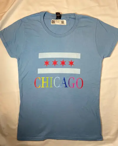 Anvil CHICAGO Short Sleeve Tee Shirt Cotton New Rainbow Size Small