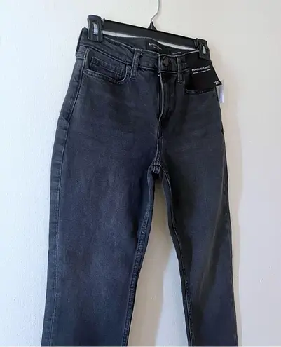 Banana Republic  High Rise Straight Jeans Womens 25 Gray Denim Dark Wash New