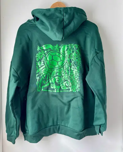 Green Turtle Graphic Sweatshirt, XXL