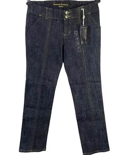 Boom Boom Jeans Boom Boom dark denim bootcut jeans gold stitching and trim juniors Size 7