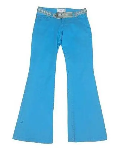 Jordache Y2K Low Rise Stretch Boot Cut Jeans Turquoise Blue Size 3/4