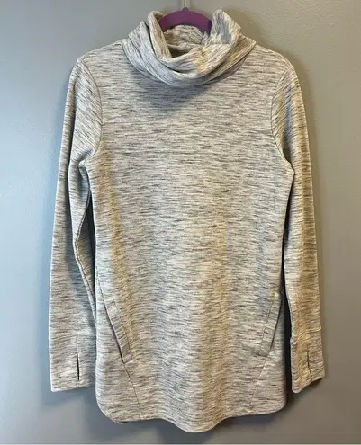 Duluth Trading Co Tunic Gray Deux More Double Knit Cowlneck Tunic Sz XS EUC