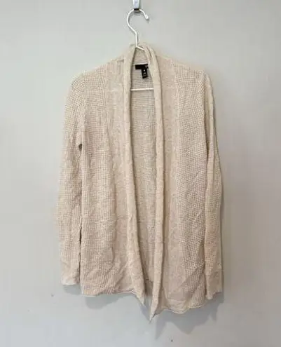 Bloomingdales Aqua Drape Open Front 100% Cashmere Cardigan Sweater XS $198 1637