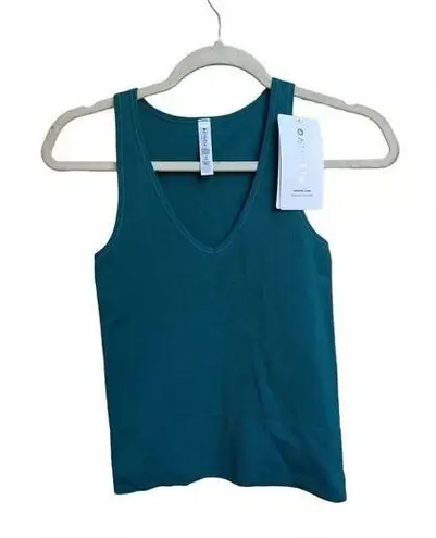 Athleta  Size XS Aurora Seamless Tank Top, Green Teal Versatile Shirt NWT