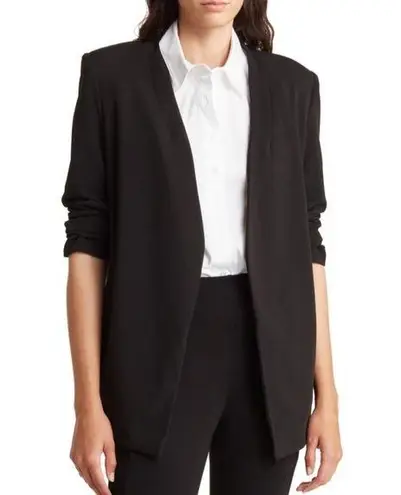 T Tahari NWT Collarless Open Front Blazer Black