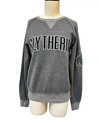 Harry Potter Slytherin Sweatshirt Size Small Gray Green Universal Studio Cosplay