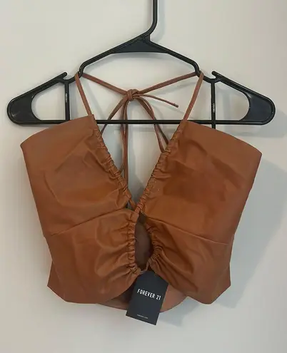 Forever 21 Faux Leather Top