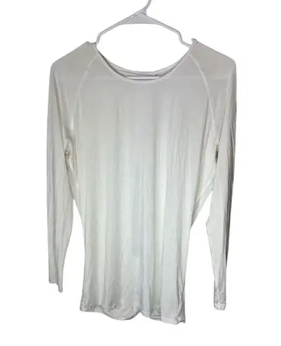 Lululemon Women's Size White Long Sleeve Cinch Top Casual T