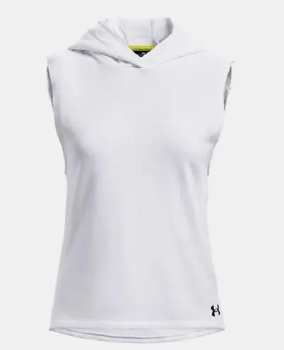 Under Armour NWT Women's  UA Terry Sleeveless Hoodie White Medium