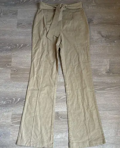 Majorelle Ameera linen blend Pant in taupe green