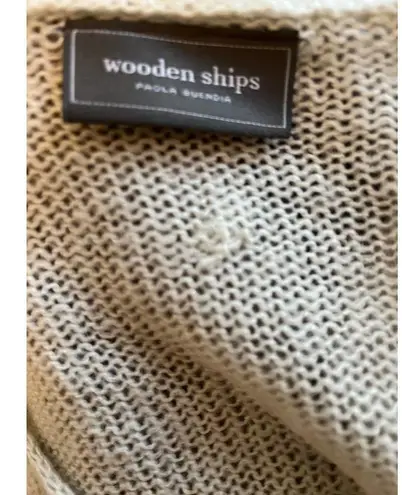 Wooden Ships  Creamy White Swiss Dot Knitted Sweater - size S/M